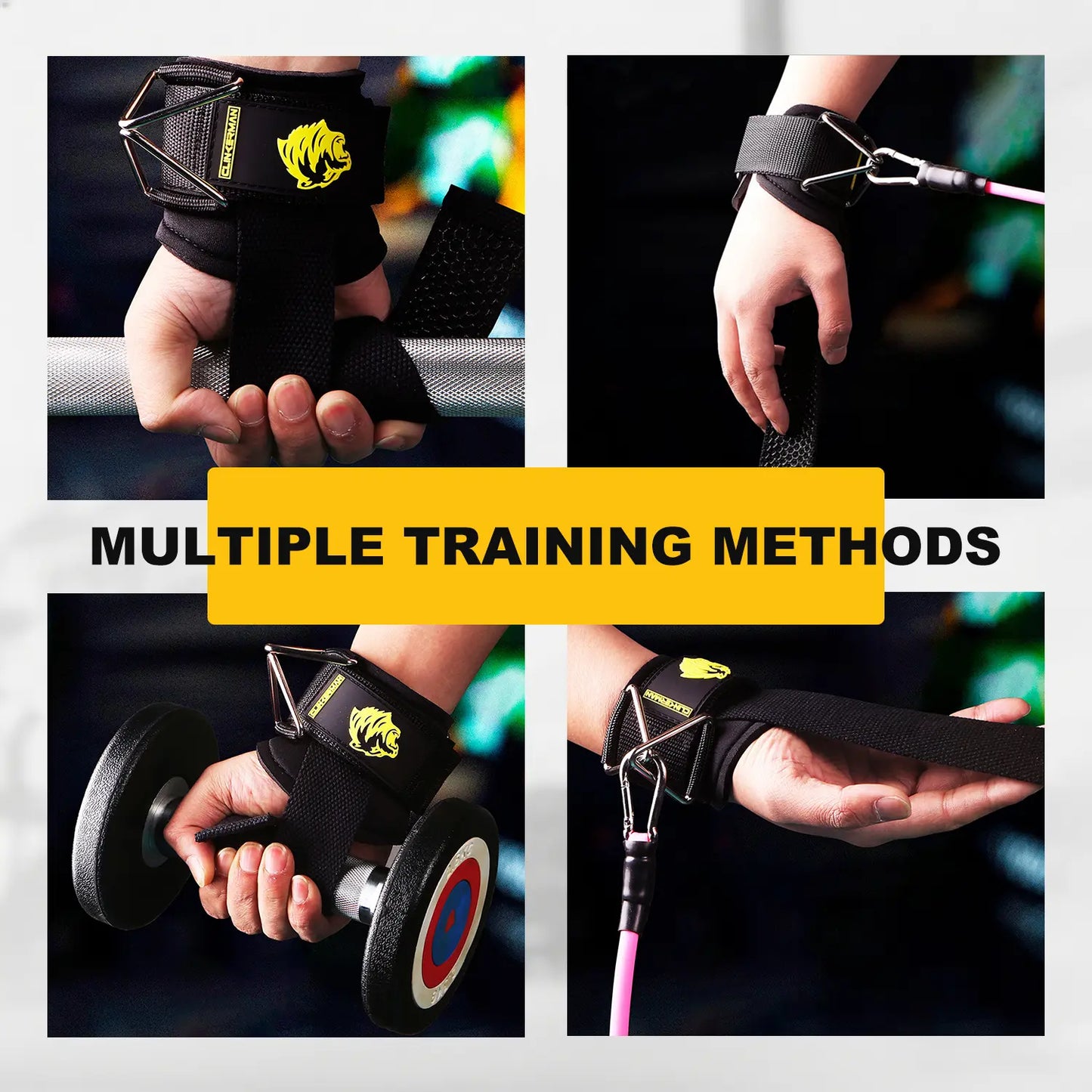Anti-Slip Lifting Straps for Weightlifting – Heavy-Duty Gym Wrist Wraps with Silicone Grip, 5Mm Padding for Deadlifts, Powerlifting, Pull-Ups, Strength Training