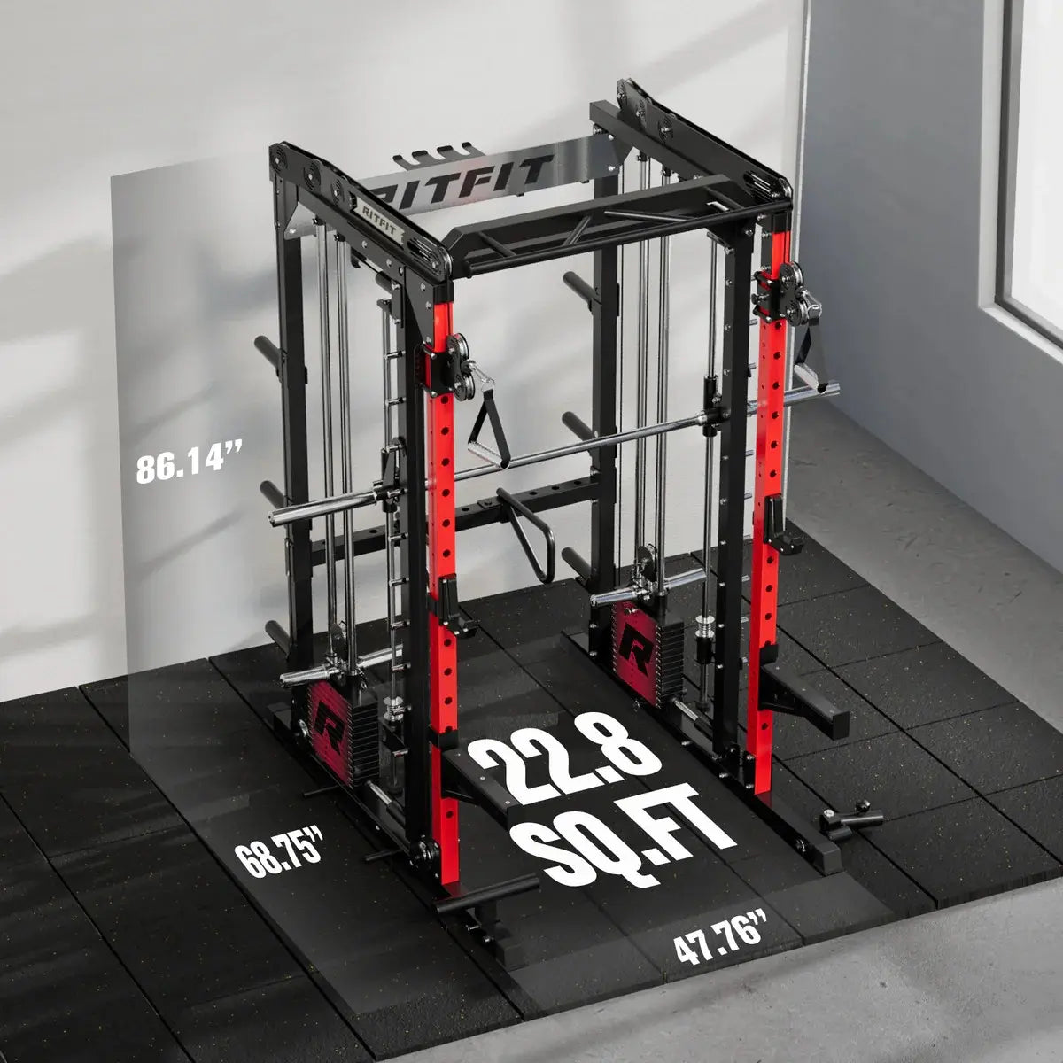 Ritfit M2 Multi-Functional Modular Home Gym Smith Machine Tailored to All Fitness Levels
