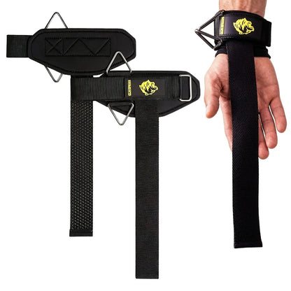 Anti-Slip Lifting Straps for Weightlifting – Heavy-Duty Gym Wrist Wraps with Silicone Grip, 5Mm Padding for Deadlifts, Powerlifting, Pull-Ups, Strength Training