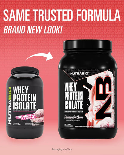 100% Whey Protein Isolate Protein Powder, 25G Protein with Complete Amino Acid Profile, Non-Gmo, Soy & Gluten Free, Low Carb, Low Calorie Whey Protein Powder, Strawberry Ice Cream, 2 Lbs