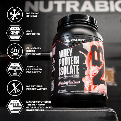 100% Whey Protein Isolate Protein Powder, 25G Protein with Complete Amino Acid Profile, Non-Gmo, Soy & Gluten Free, Low Carb, Low Calorie Whey Protein Powder, Strawberry Ice Cream, 2 Lbs