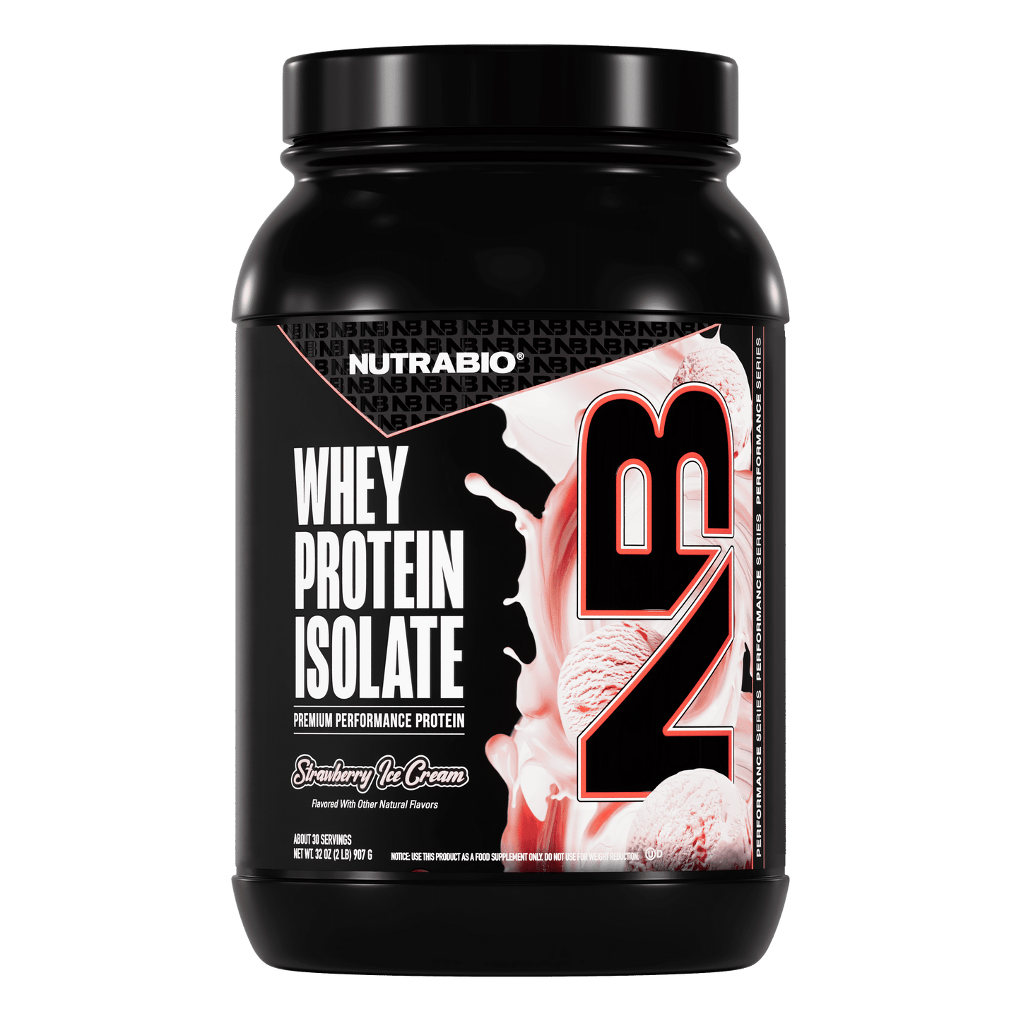100% Whey Protein Isolate Protein Powder, 25G Protein with Complete Amino Acid Profile, Non-Gmo, Soy & Gluten Free, Low Carb, Low Calorie Whey Protein Powder, Strawberry Ice Cream, 2 Lbs